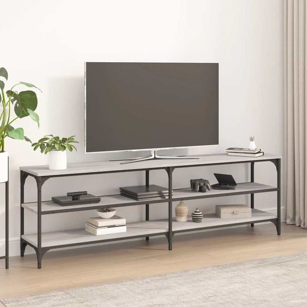 Vidaxl TV skrinka sivý dub sonoma 160x30x50 cm kompozitné drevo